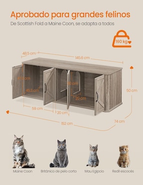 Arenero Songmics Home para gato