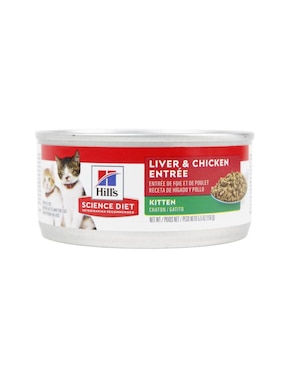 Set alimento húmedo Hill's Science Diet de pollo para gato etapa cachorro contenido 24 piezas