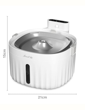 Bebedero transparente para perro y gato Smart-tek 2L