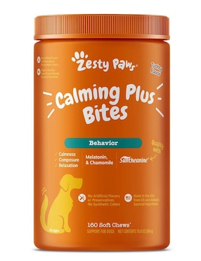 Suplemento alimenticio para mascota reducir estrés y ansiedad Zesty paws