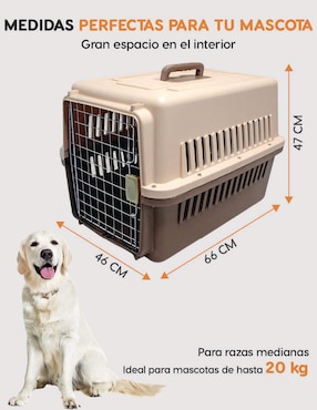 Transportadora para perro Polipets de plástico