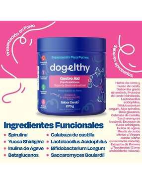 Suplemento alimenticio para mascota probiótico Dogelthy
