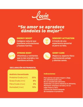 Premio Lovie de pollo para perro 45 piezas