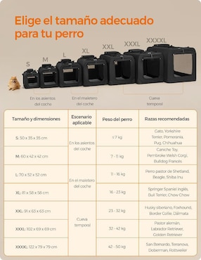 Bolsa transportadora para perro Songmics Home de poliéster