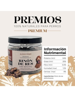 Premio Aussie Prime de res para perro contenido 250 g