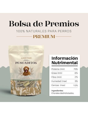 Premio Aussie Prime de salmón para perro contenido  bolsa de 100 g