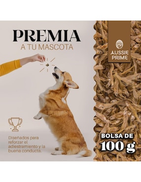 Premio Aussie Prime de salmón para perro contenido  bolsa de 100 g