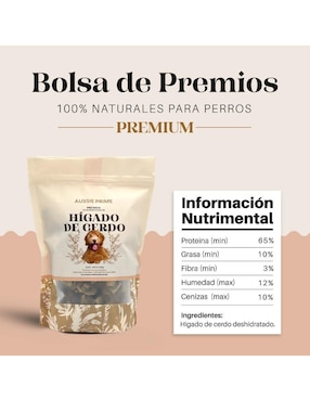 Premio Aussie Prime de carne para perro contenido bolsa de 300 g