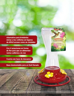 Bebedero transparente para colibri Redkite 475 ML