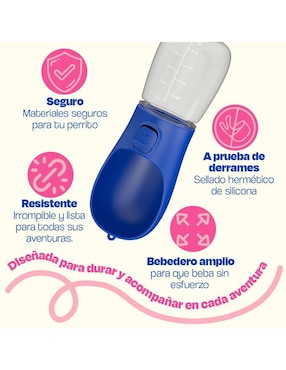 Bebedero transparente para perro Dogelthy 250 ml