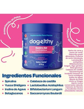 Suplemento alimenticio para mascota probiótico Dogelthy