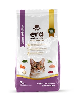 Croqueta Era Naturals de salmón para gato etapa adulto contenido 3 kg