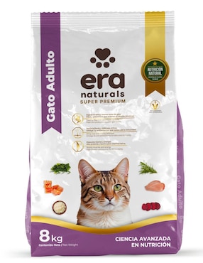 Croqueta Era Naturals de salmón para gato etapa adulto contenido 8 kg