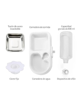 Bebedero transparente para perro Güish 500 ml