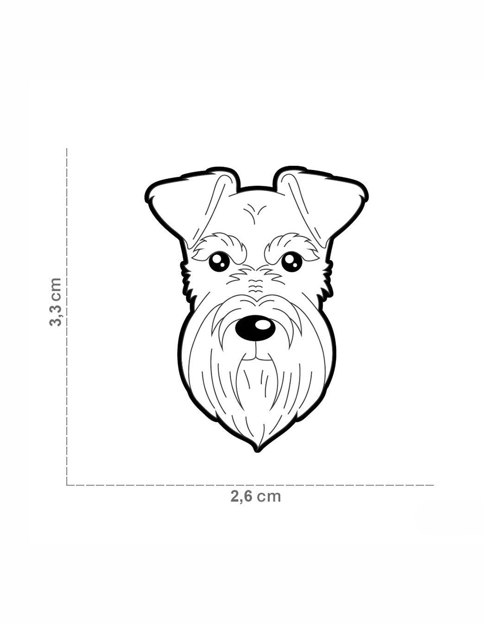 Placa de identificación para Perro gris 2