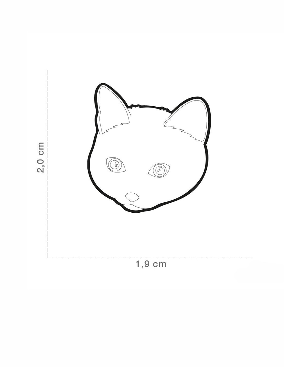 Placa de identificación para Gato blanco 2