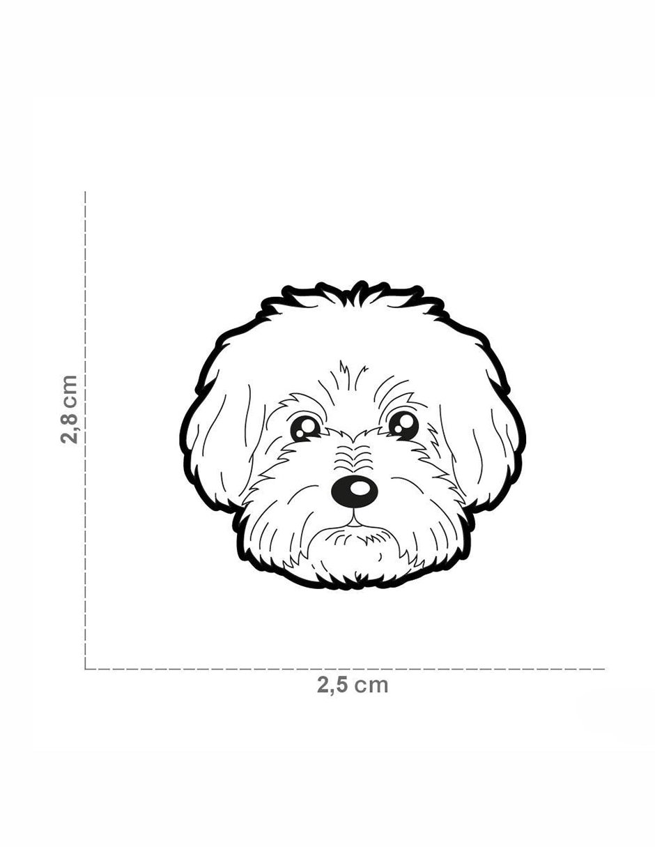 Placa de identificación para Perro blanco 2