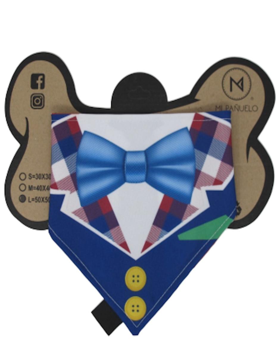 Collar para mascotas doble vista Corbtata y Moño algodón talla S 2