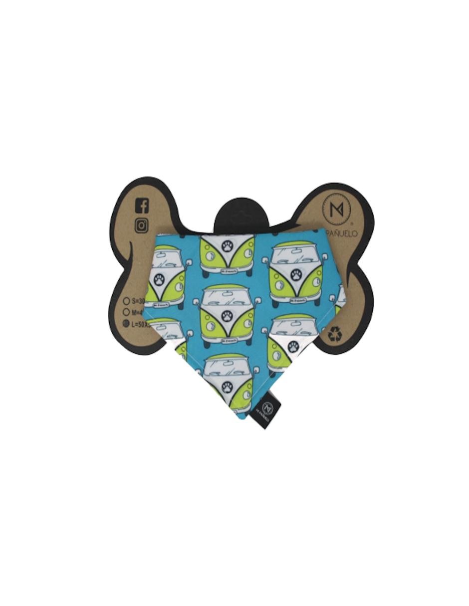 Collar para mascotas doble vista Cuadros y Combies algodón talla M 2
