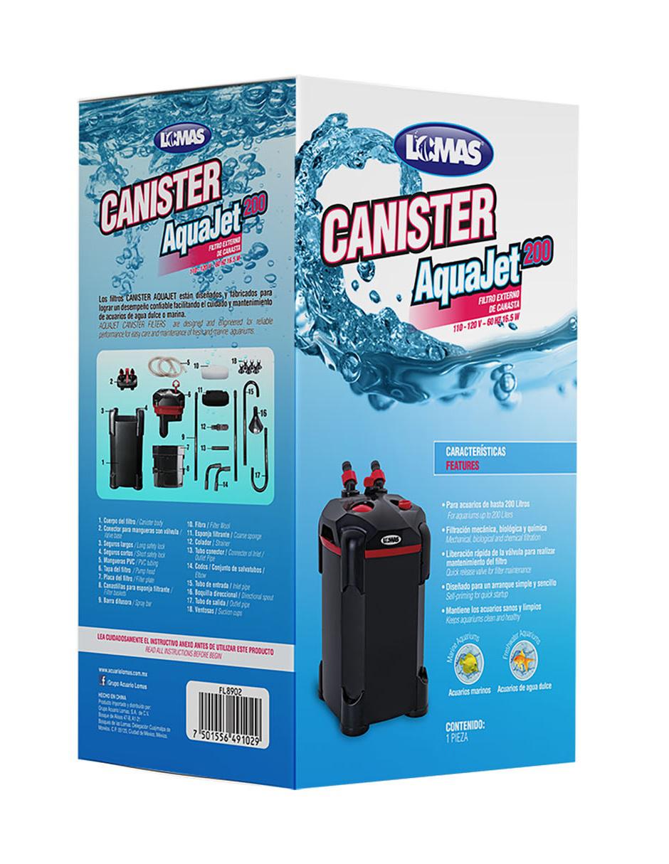 Filtro externo de canasta Aqua Jet 200 Litros 2