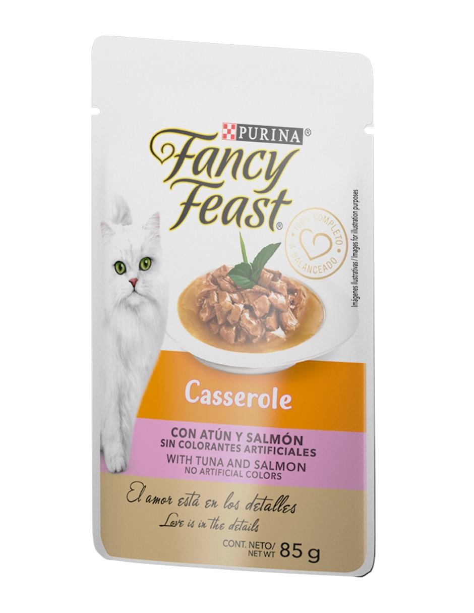 Alimento húmedo de Atún y salmón para gato etapa adulto contenido 85 g 2