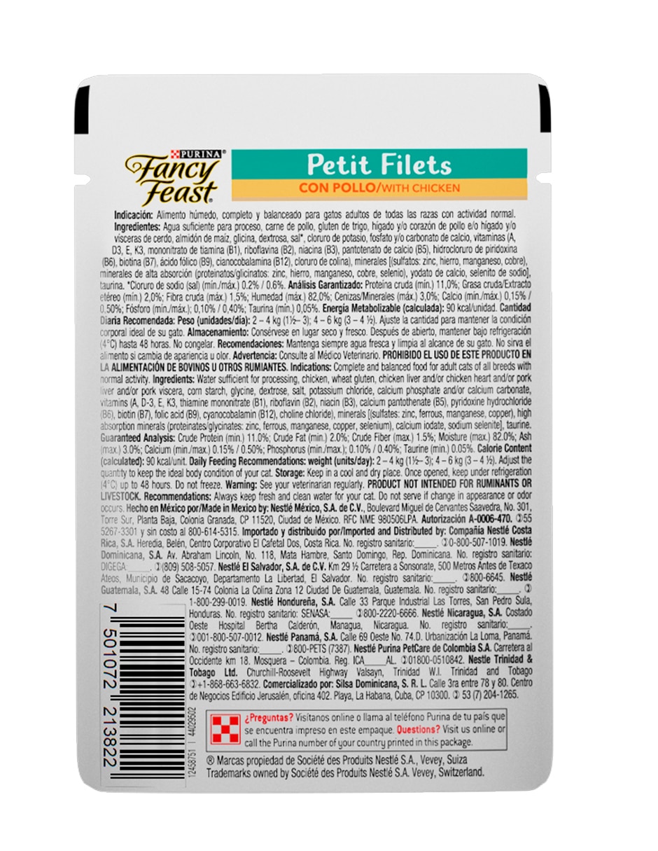 Alimento húmedo de Pollo para gato todas las etapas contenido 85 g