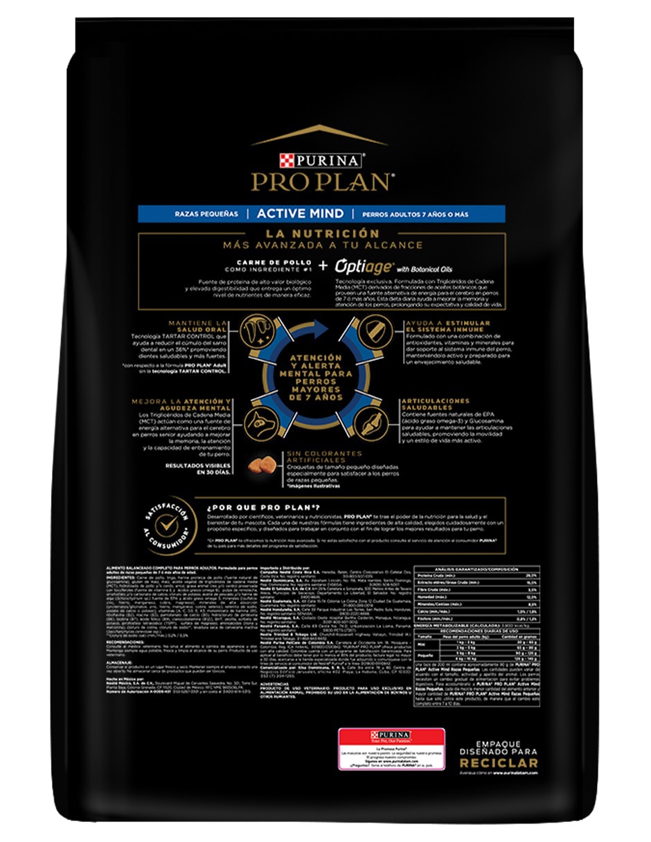 Croqueta de pollo para perro raza pequeña etapa senior contenido individual 7.5 kg 2