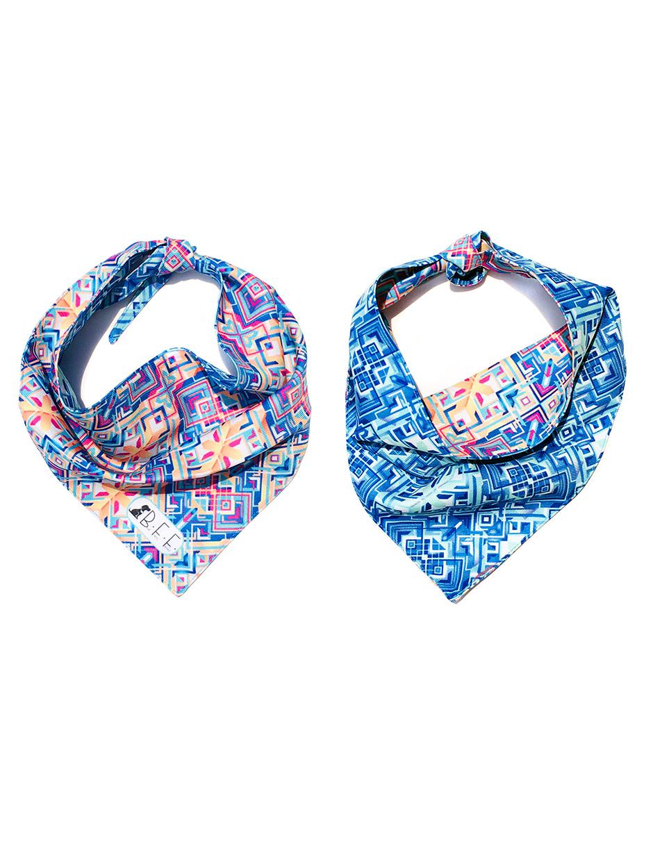 Kit de 3 bandanas artesanales doble vista para Mascota 4