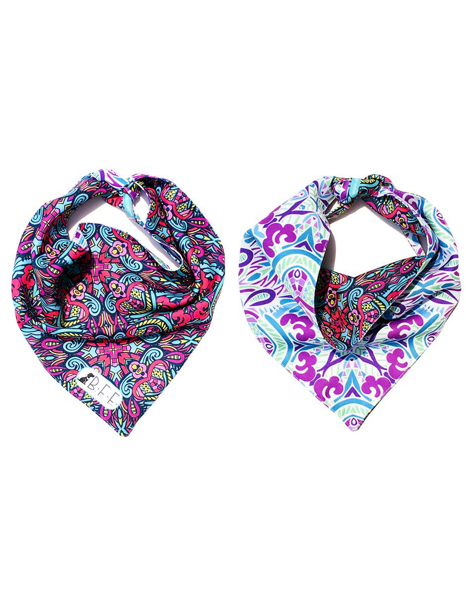 Kit de 3 bandanas artesanales doble vista para Mascota 5