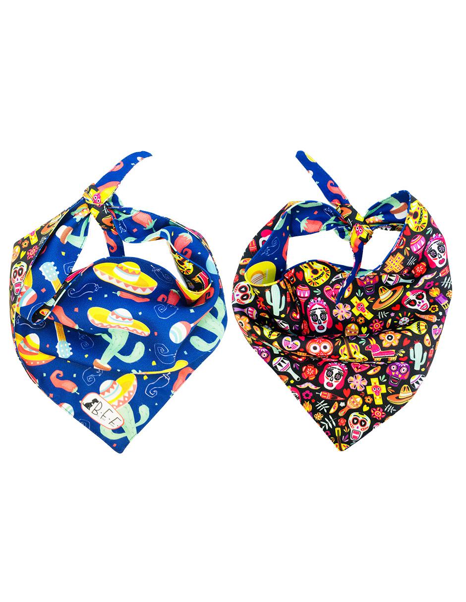 Kit de 3 bandanas artesanales doble vista para Perro 5