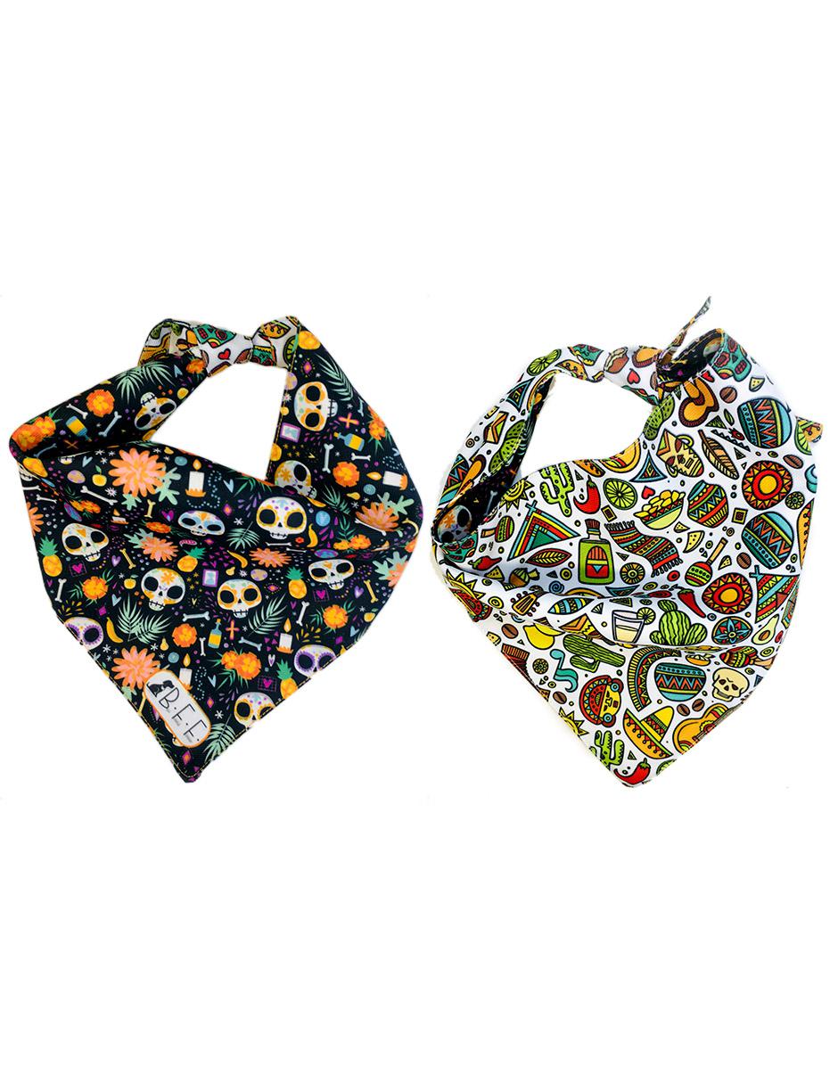 Kit de 3 bandanas artesanales doble vista para Perro 6