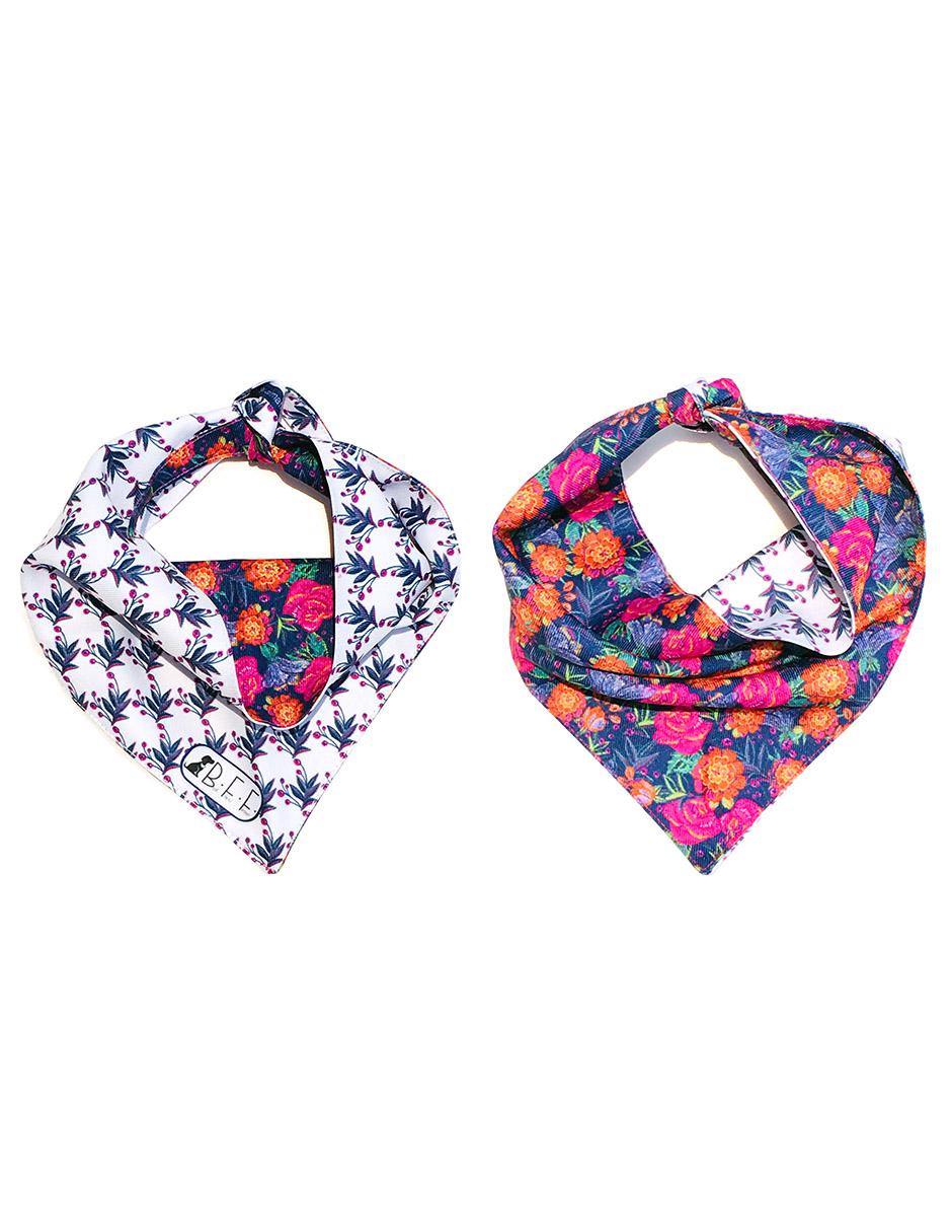 Kit de 3 bandanas artesanales doble vista para Perro 7