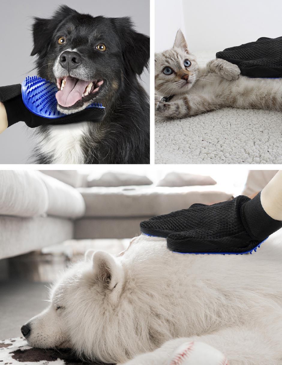 Guante limpiador de silicón para mascota 9