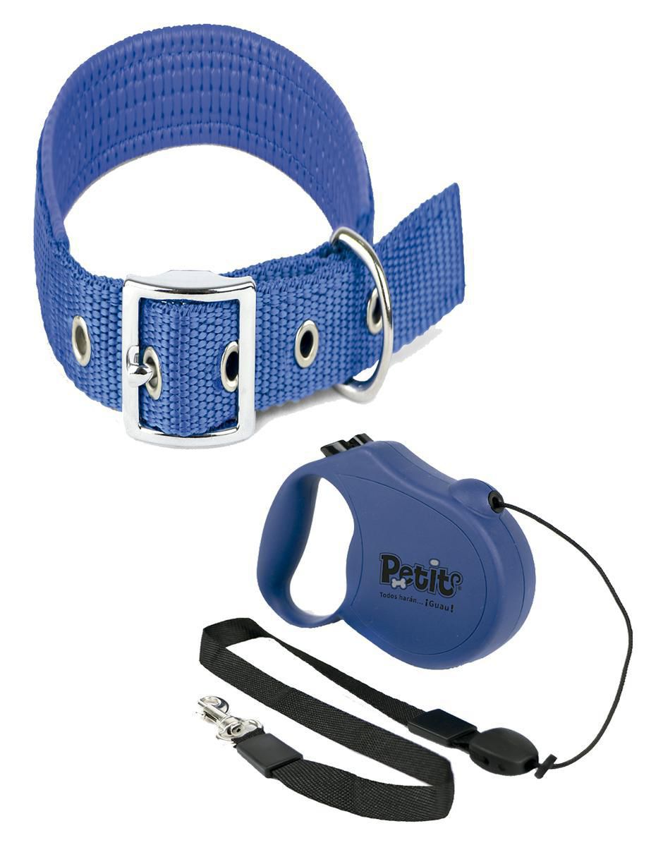 Correa y collar de poliéster para perro Correa y collar de poliéster para perro