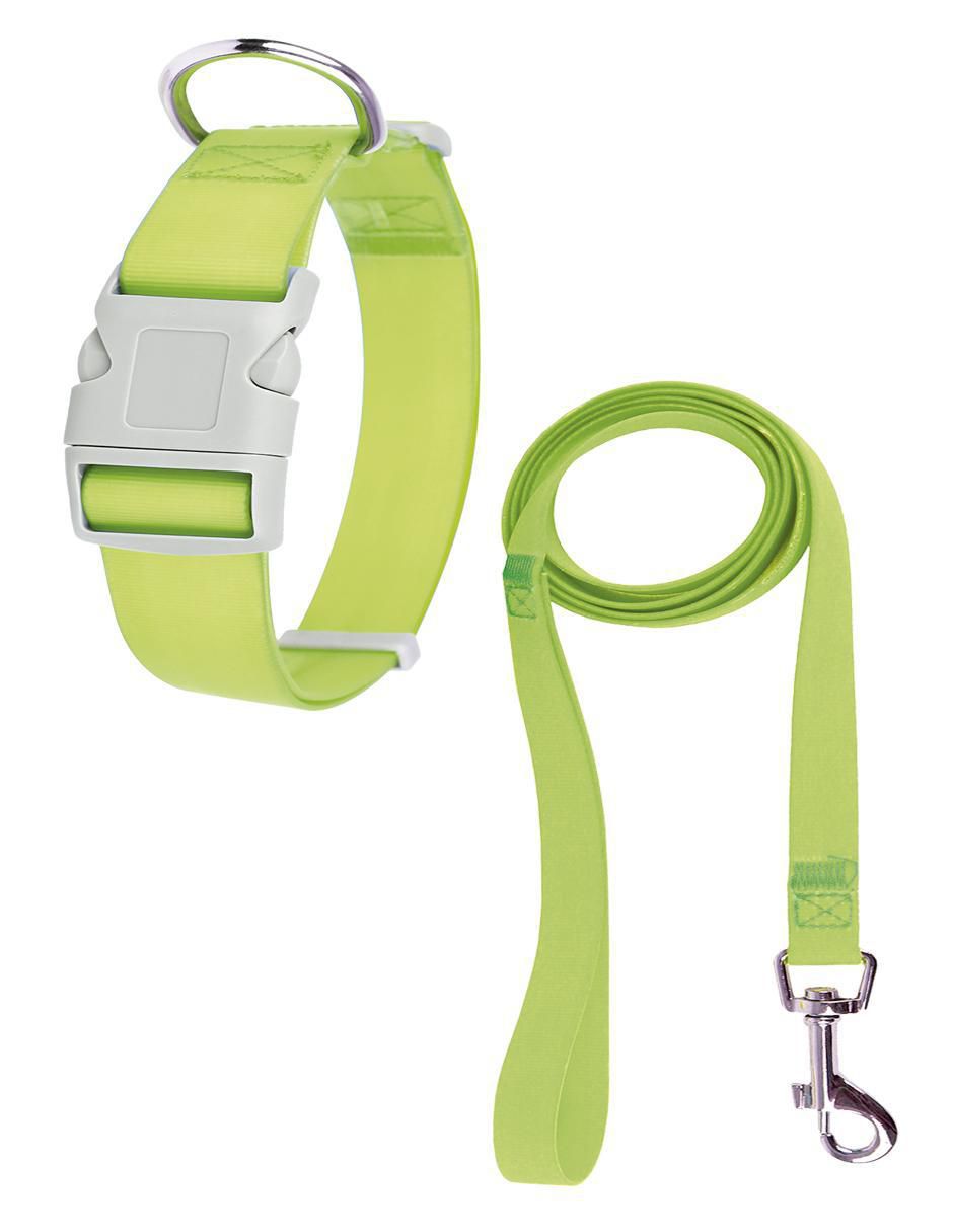 Correa y collar de poliéster para perro Correa y collar de poliéster para perro
