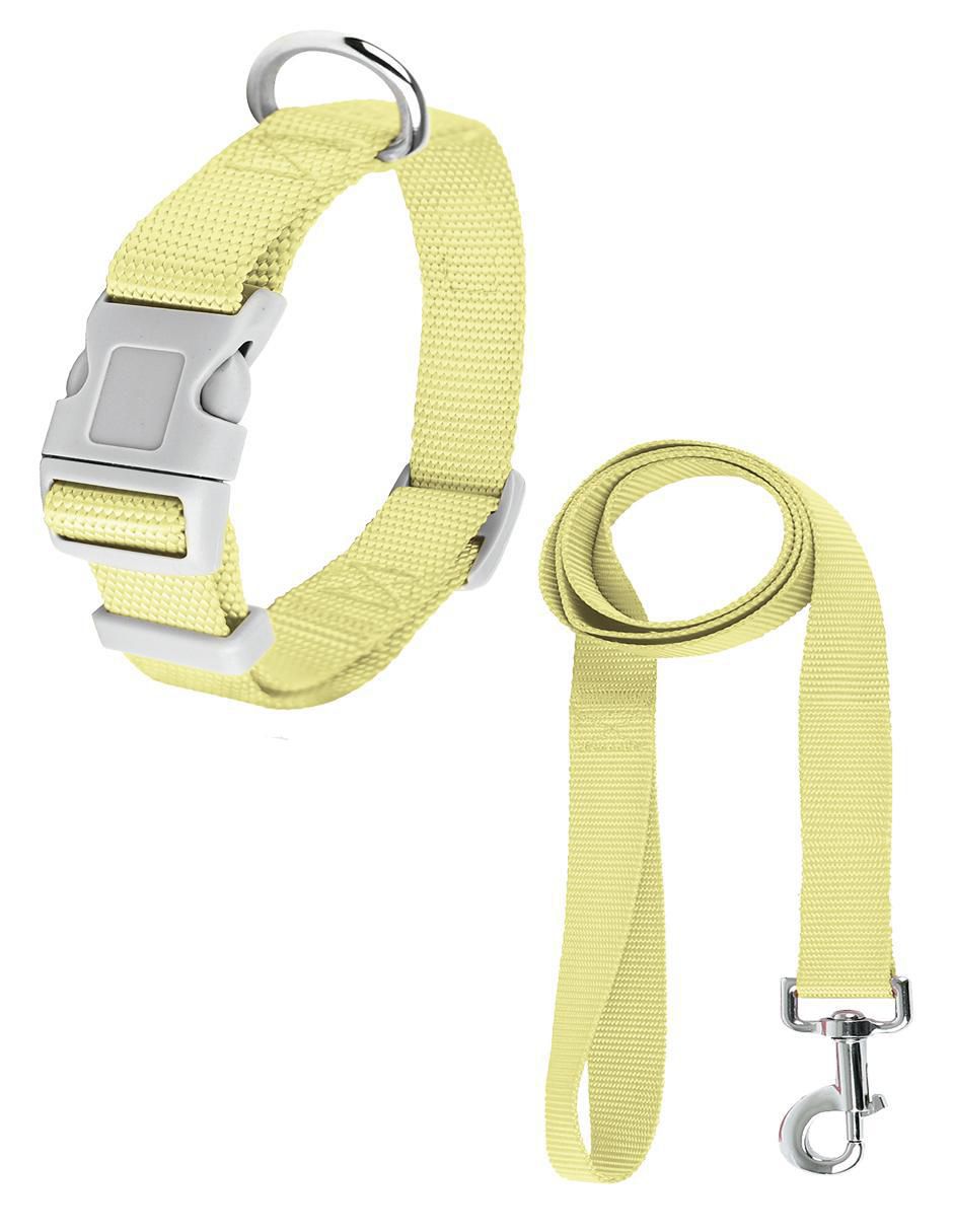 Correa y collar de poliéster para perro