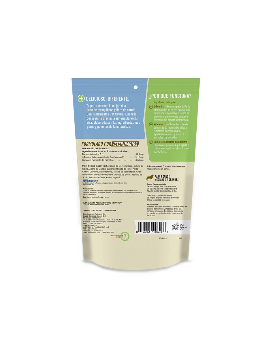Calmante para mascota para perros 31.5 g 2