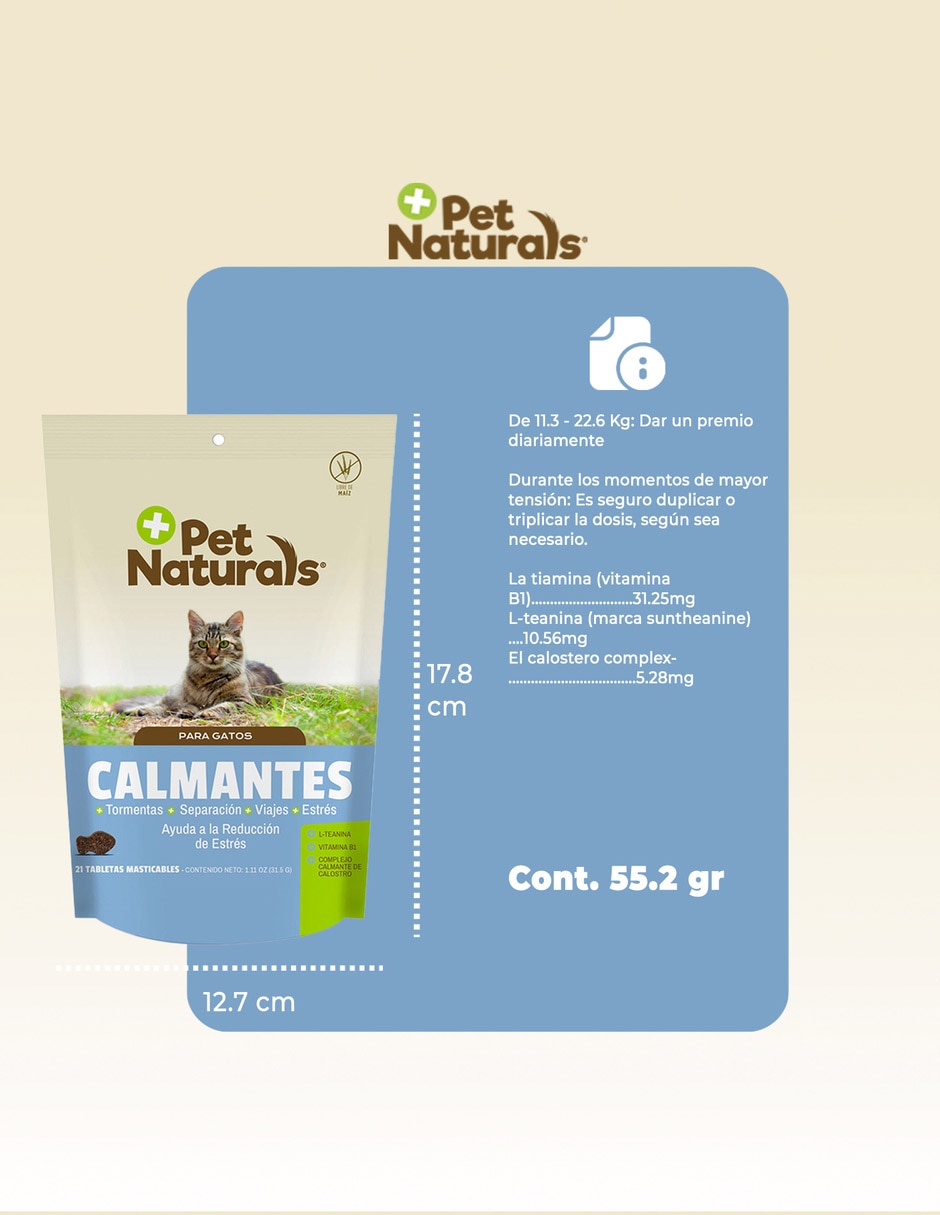 Calmante para mascota para gato 31.5 g 6