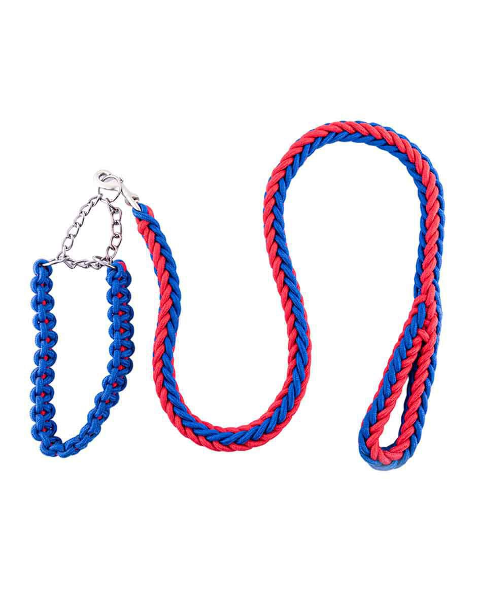 Correa y collar de nylon para perro Correa y collar de nylon para perro