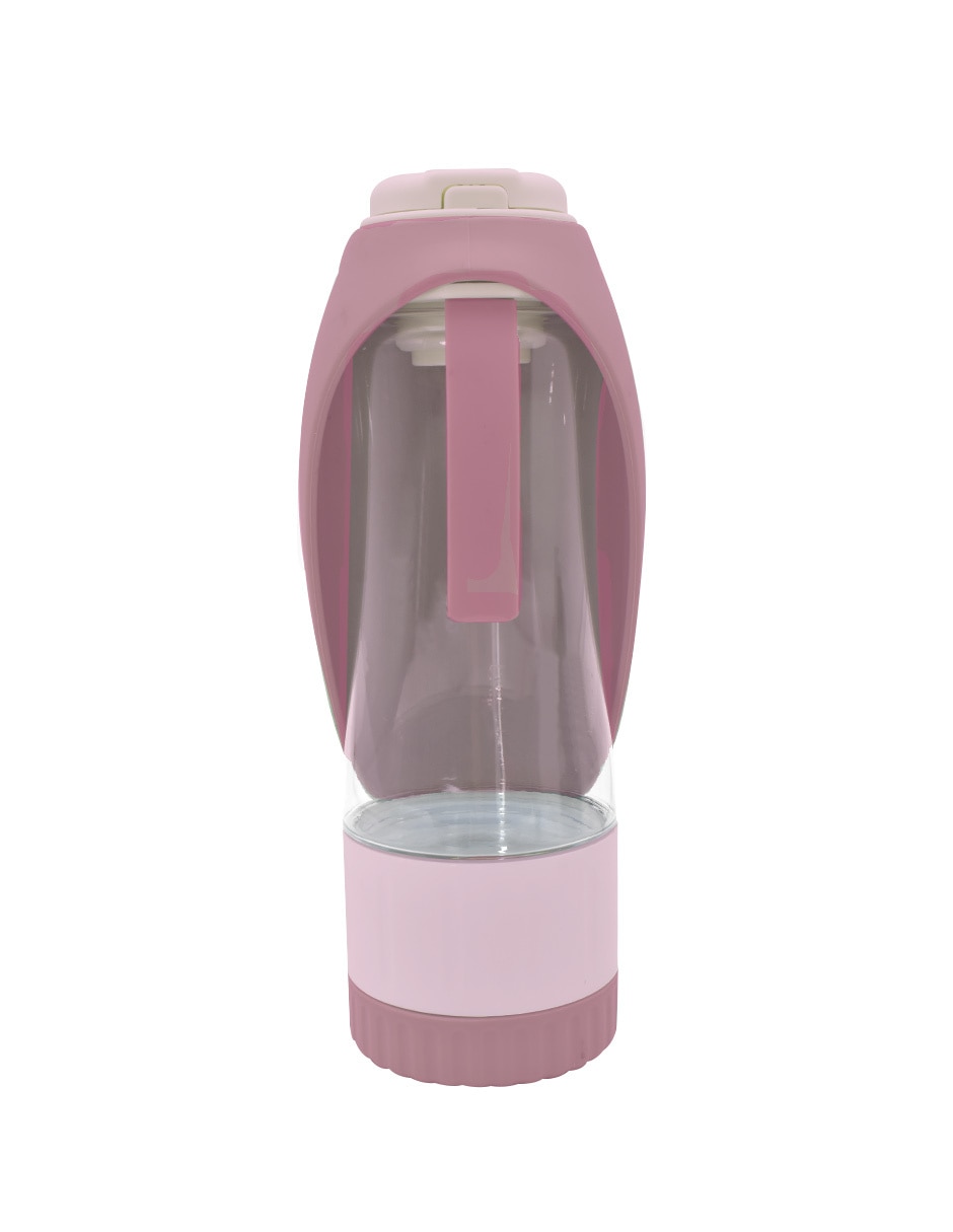BEBEDERO PORTÁTIL ZOOPET, 475 ML, ROSA