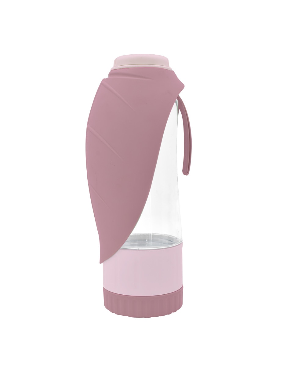 BEBEDERO PORTÁTIL ZOOPET, 475 ML, ROSA