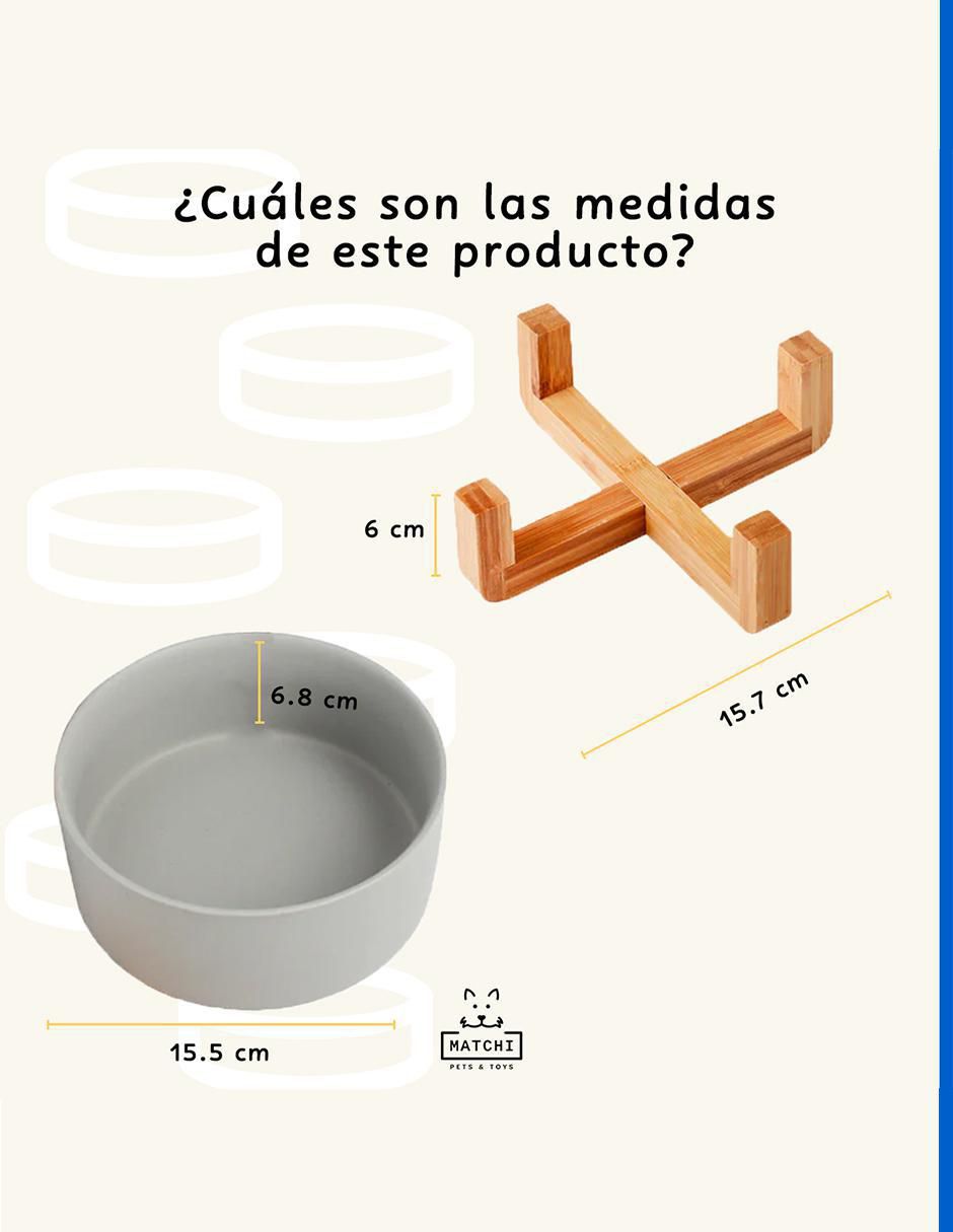 "plato/comedero para" perro y gato matchi 850 ml