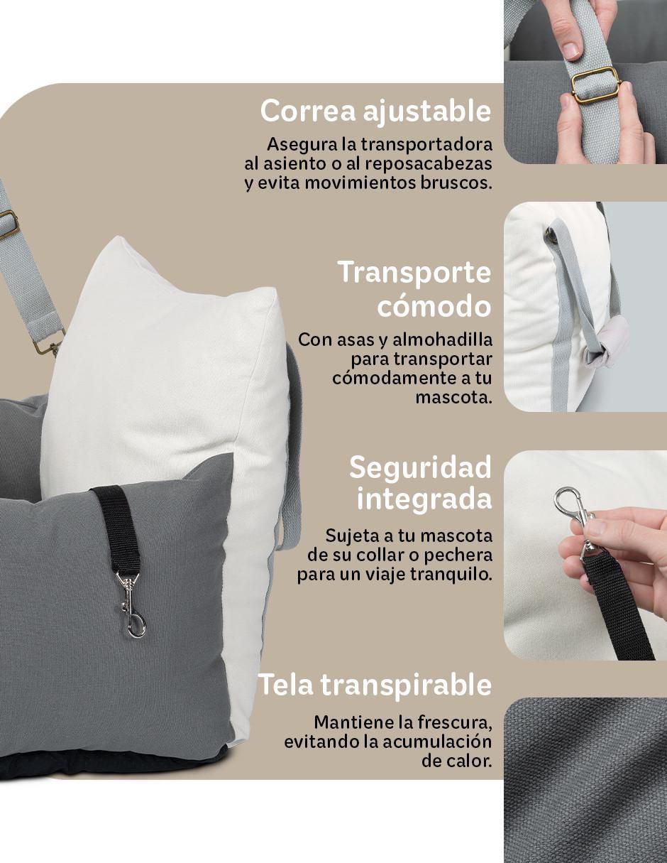 Autoasiento "para" perro y gato esquimal "de" tela
