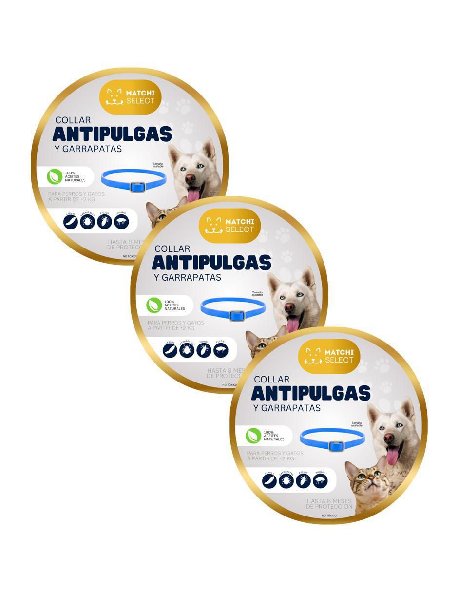 Collar antipulgas para perro y gato