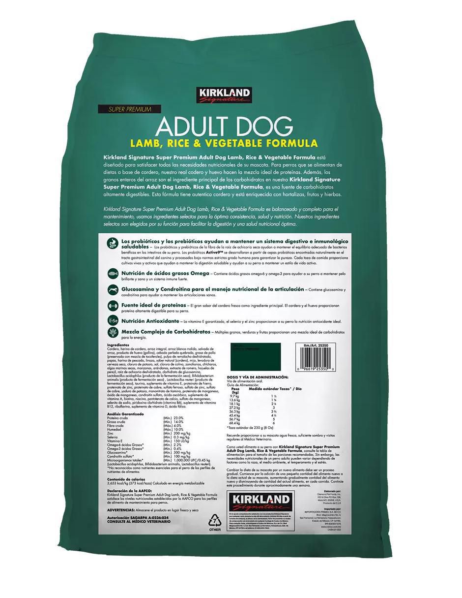 Croqueta de Cordero y arroz para perro etapa adulto contenido 18 kg 3