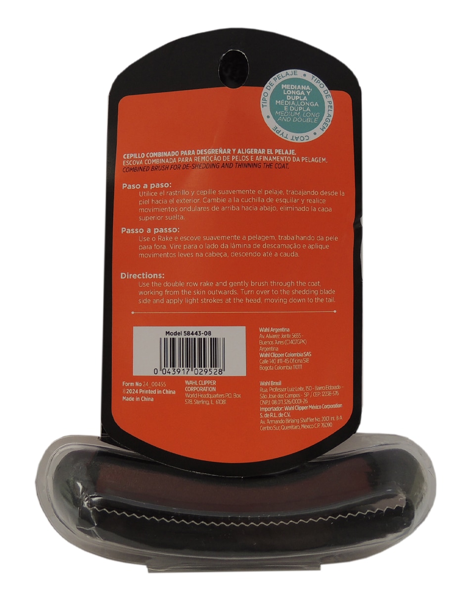 Deslanador de acero inoxidable para perro y gato 3