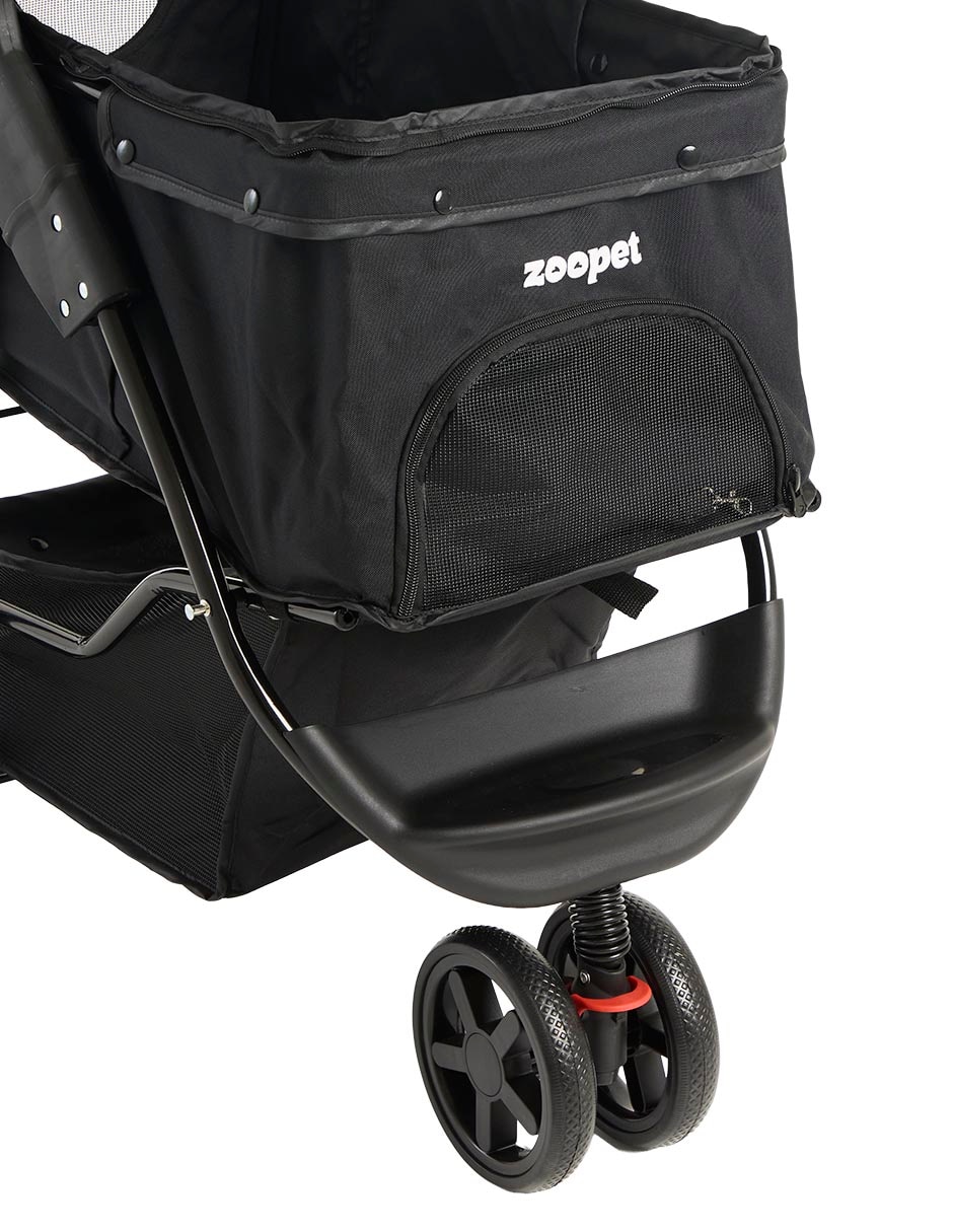CARRIOLA ZOOPET TRICI, UNITALLA, NEGRO