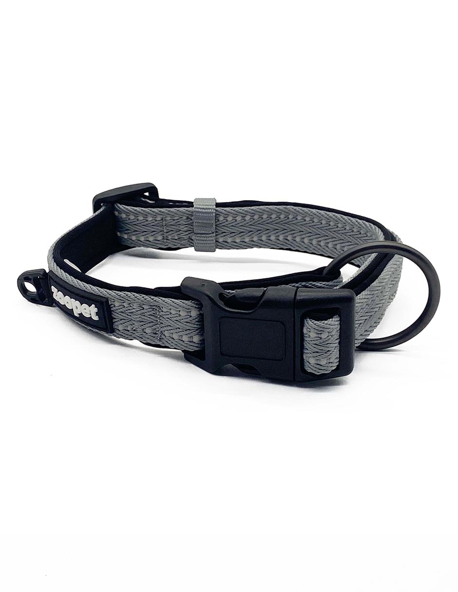 COLLAR ZOOPET FW25-B, M, GRIS