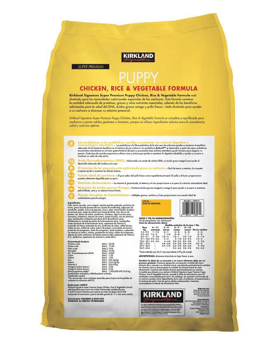 Croqueta de Pollo para perro etapa cachorro contenido 9 kg 3