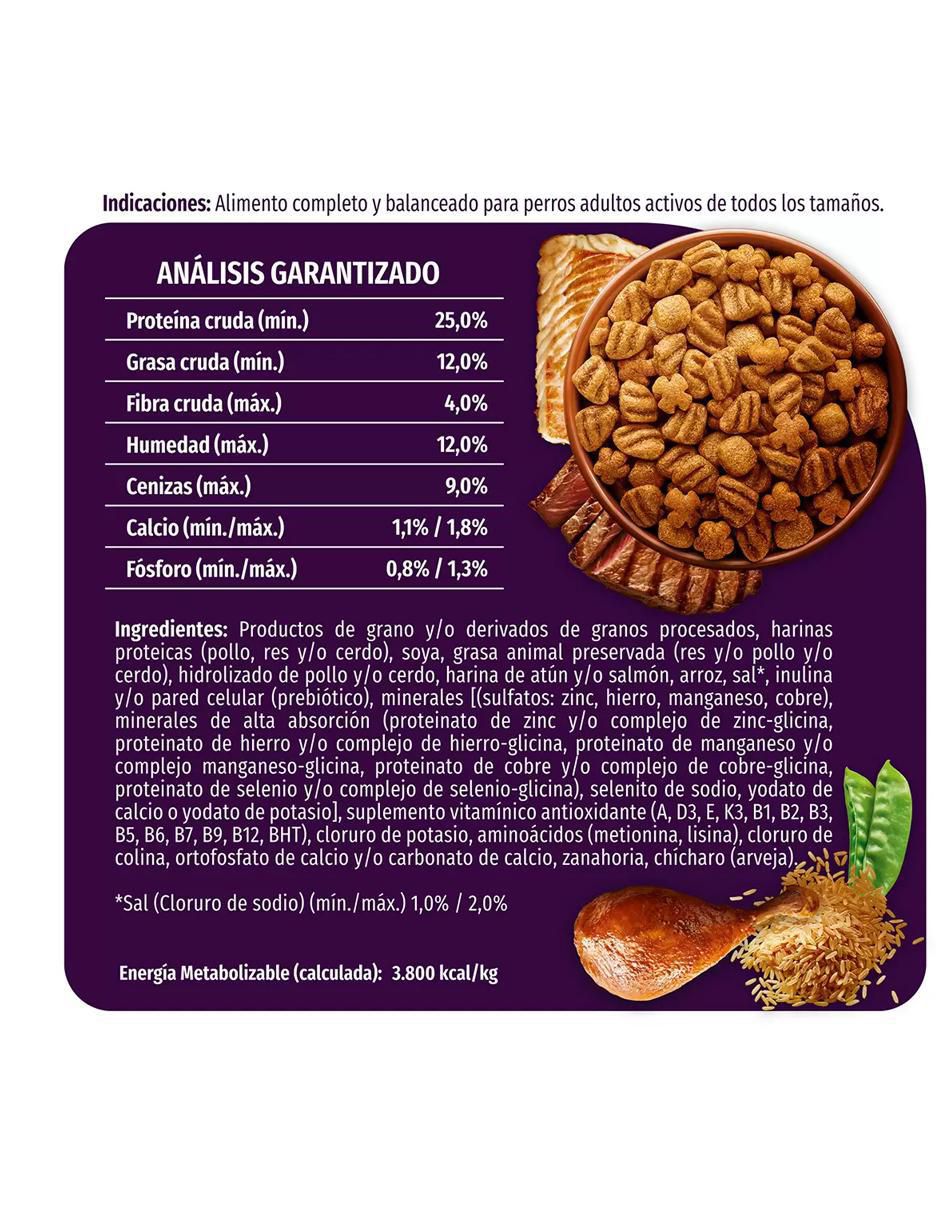 Croqueta de Carne con pollo para perro etapa adulto contenido 18 kg 3